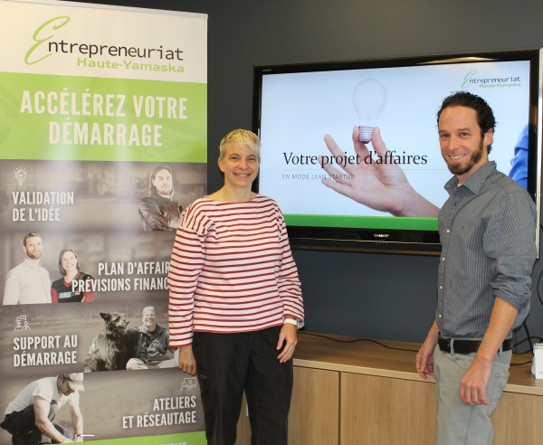 Venez rencontrer Caroline Larocque et Frédérick Bonner, vos conseillers pour la validation de votre idée d'affaires et le démarrage de votre entreprise en Haute-Yamaska